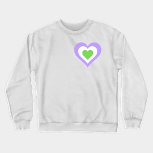 Pride Collection - Genderqueer Pride Flag (Heart) Crewneck Sweatshirt